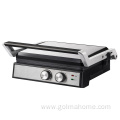 2000W Contact Grill Breakfast Sandwich Toaster Opens 180 Degrees Stainless Steel 4 Slice Electric Panini Grill